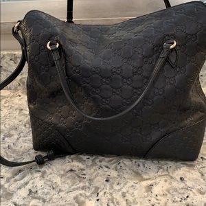 COPY - Black Guccissima Leather Bree Top Handle Bag